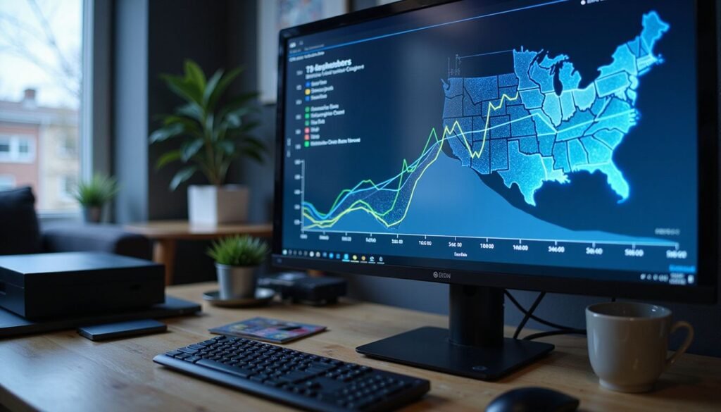 best iptv in usa — Graph comparing latency of top US IPTV providers during prime time