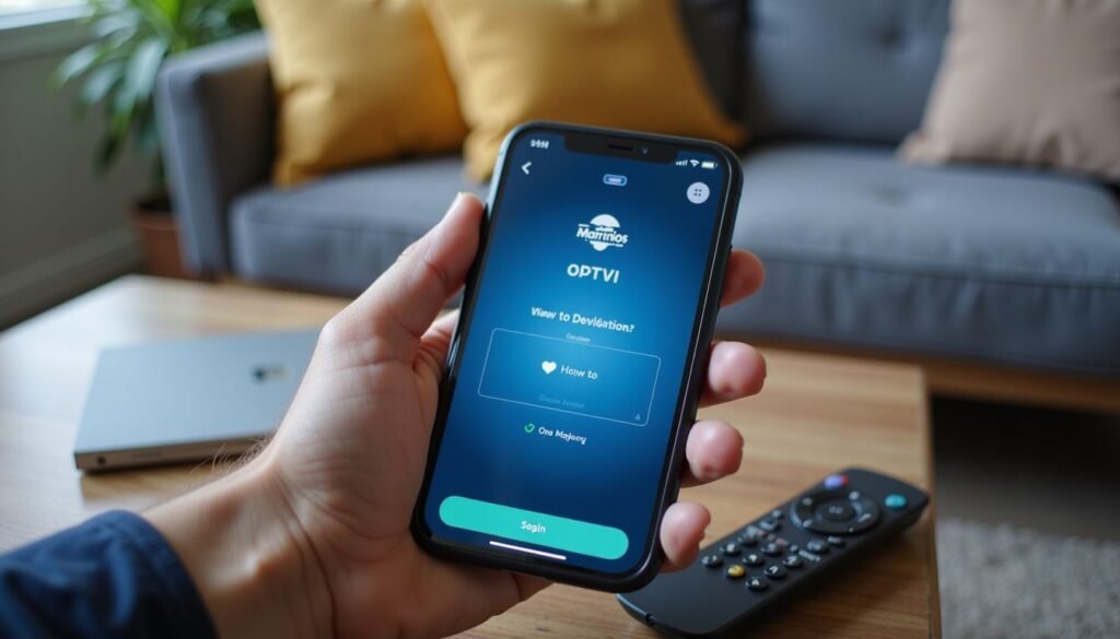 Close‑up of a remote control and smartphone displaying the best iptv usa app setup screen